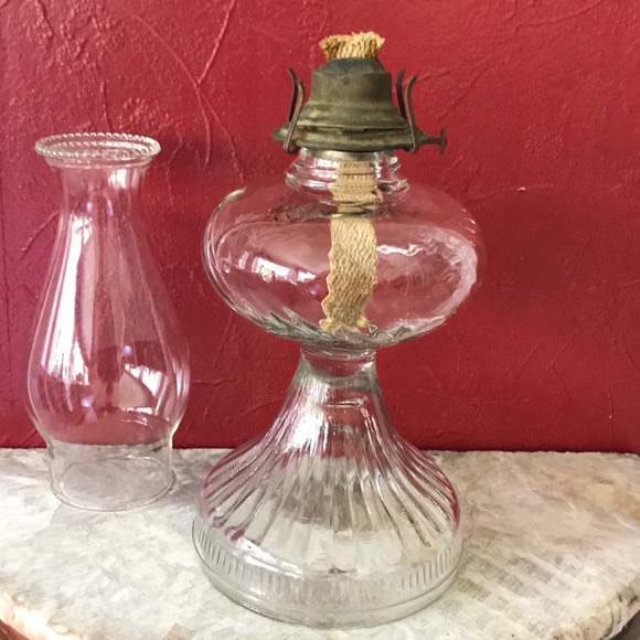 P&A Eagle Accents Vintage Glass Pa Eagle Oil Lamp Poshmark